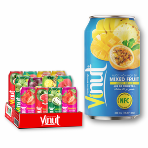 Mezcla de frutas y verduras para VINUT 330ml Precio de fábrica de bebidas sin azúcar Etiqueta privada Muestra gratis disponible desde Vietnam - Product Image 1