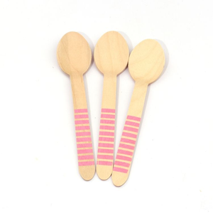 Cucharas de madera impresas para niños, directamente de fábrica, juego de cucharas de madera natural con logotipo personalizado a precio asequible - Product Image 1