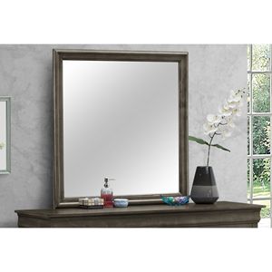 Glory mobilia G3105-M specchio luigi Phillipe stile grigio specchio da parete - Product Image 4