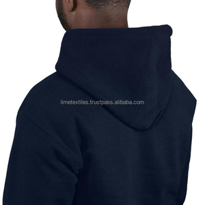 Vente en gros de sweats à capuche épais sans cordon de serrage, personnalisables avec logo imprimé numériquement, en molleton bouclette de polyester, avec poches surdimensionnées - Product Image 4