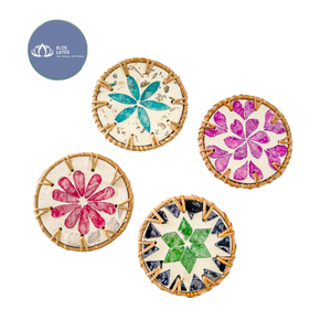 Posavasos de Cerámica y Ratán Hechos a Mano, Ecológicos, Antideslizantes, Decoración de Mesa, ¡EN OFERTA! - Product Image 4