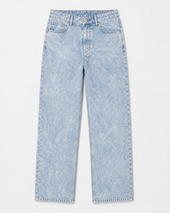 Vaqueros de mezclilla con lavado ácido oscuro, estilo vintage, holgados, informales, de algodón, de cintura media, pantalones de invierno para hombre y mujer OEM ODM - Product Image 1