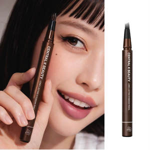 Crayon à sourcils imperméable à pointe fourchue, liquide fin professionnel longue durée avec brosse douce - Product Image 1