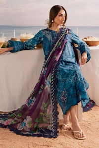 Trajes pakistaníes de algodón/tela de lino, diseño shalwar kameez para mujer, vestido de alta calidad, trajes bordados de algodón/tela de lino - Product Image 5