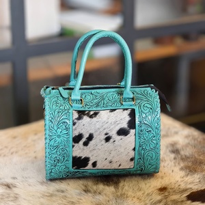 Nouveau Sac à Bandoulière Bohème de Luxe en Cuir de Vachette Turquoise à Poignée Unique, Qualité Supérieure, Style Vintage, Vente en Gros - Product Image 2