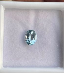 Aguamarina natural facetada de corte ovalado, aguamarina limpia para uso en joyería. - Product Image 5