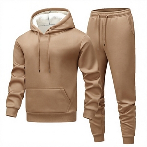 Custom Logo 450 Gsm 100% Cotton Men's Baggy Two Piece Sets Plain Cropped Heavy <b>Zip</b> <b>up</b> <b>Hoodie</b> & <b>Fleece</b> Sweatpants Tracksuit Set - Product Image 4