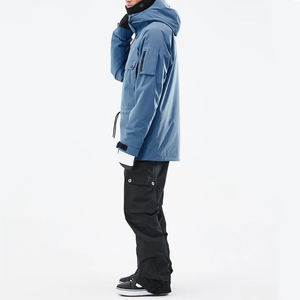 Chaqueta de Esquí Impermeable Azul para Hombre, con Capucha, Cortavientos, para Deportes de Nieve, Aislamiento Sintético, Cierre de Cremallera Gore-Tex - Product Image 3