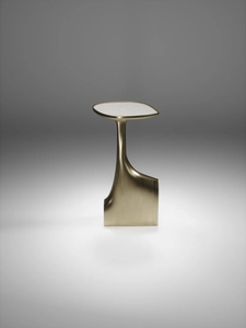 Mesa Auxiliar Moderna de Diseño para el Hogar, Mesa de Centro de Lujo con Tapa de Cristal y Acabado Dorado, Mesa Redonda de Metal para Sala de Estar Interior - Product Image 3