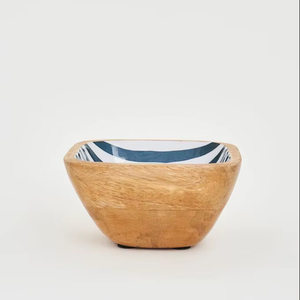 Bol en bois imprimé émail, design moderne, pour salade et fruits, idéal pour mariages et fêtes, prix le plus bas - Product Image 1