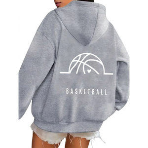 Sweat-shirts oversize pour femmes à épaules tombantes, style minimaliste, hoodies unis - Product Image 1