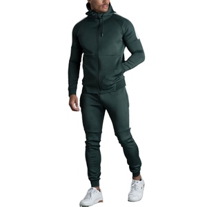 100% coton respirant tissu Jogging hommes survêtements tenue décontracté Logo personnalisé survêtements avec capuche pour hommes - Product Image 1