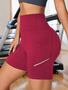 Shorts de yoga côtelés sans couture pour femmes, taille haute, pour la gym, l'entraînement, le fitness, extensibles, shorts de sport - Product Image 3