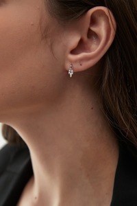 Pendientes de Oro Sólido de 14K con Diamante Cultivado en Laboratorio, Corte Marquesa, Certificado IGI, Joyería Minimalista de Lujo para Mujer, Ideales para Fiestas - Product Image 3