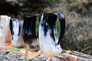 Polished Buffalo Horn Viking Cup <b>Tankard</b> Religious Animal Style Eco-Friendly Decorative Mug Souvenir Natural Crafts FAIZA CRAFT - Product Image 5