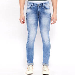 Pantalon en jean pour homme à prix de gros, taille mi-haute, couleur personnalisable, respirant, confortable, printemps-automne, service OEM personnalisable - Product Image 1