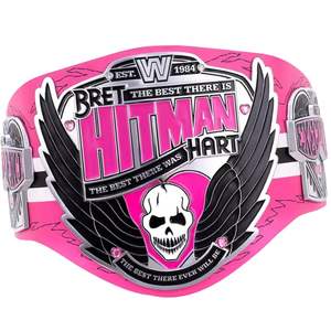 Ceinture de champion WWE Bret Hart personnalisée rose et noire, ceinture de titre sur mesure, cadeau personnalisé pour les fans de lutte, Excellence of Execution - Product Image 3