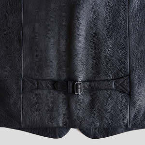 เสื้อกั๊กหนังแท้ของผู้ชายเสื้อแจ๊กเก็ตกันน้ำดีไซน์ตามสั่ง - Product Image 6