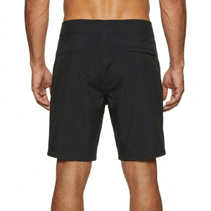 Custom Private Label Men's Beach Board Shorts Plain Black Swim Trunks with Drawstring Premium Wholesale Summer Wears - Product Image 3