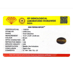 Natural Tiger Eye Gemstone 4.5 Carat Certified Wholesale Oval Brilliant Cut Yellow Chalcedony - Product Image 4