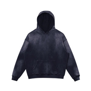 เสื้อฮู้ดดี้สไตล์วินเทจแบบสั่งทำพิเศษ สีซีดจาง แขนยาว ผ้าหนา 100% คอตตอน ขายส่ง เสื้อฮู้ดดี้แบบฟอกสี - Product Image 6