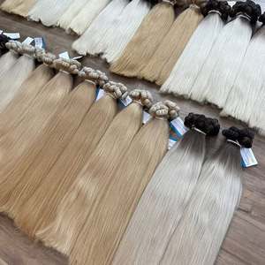 Top Selling 100% Vietnamese Human Hair Colored Weft Hair Extensions Shining No <b>Tangle</b> No Shedding Ready To Ship Vibrant Color - Product Image 3