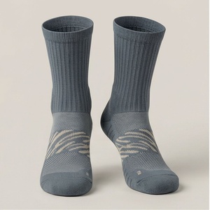 Crew <b>Socks</b> Geometric Pattern Breathable <b>Running</b> <b>Socks</b> for Adults Summer Sport Wear Standard Thickness Knitted Design - Product Image 1