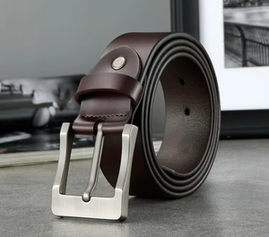 Ceinture en Cuir Véritable pour Hommes, Personnalisable, Luxe, Vente Chaude, Mode, Décontractée, Boucle en Alliage Réglable - Product Image 2