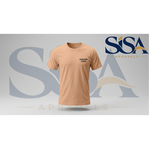 T-shirt personnalisé beige/cuivré en coton épais, coupe oversize, pour la fabrication de vêtements de sport, taille 2XL, t-shirts vierges pour hommes - Product Image 3