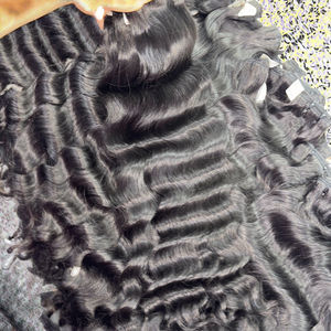 Extensiones de Cabello Humano Remy Indio Virgen Natural 100% Rizado, Ondulado Suelto, Fácil de Aplicar, Sin Gorro, de Fábrica Directa, 105G - Product Image 1