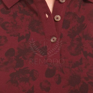 Camiseta Polo de Mujer con Cuello en Contraste, Diseño Moderno, Estampado Personalizado, Secado Rápido, Fibra de Algodón, Ropa Deportiva Casual de Manga Corta - Product Image 4