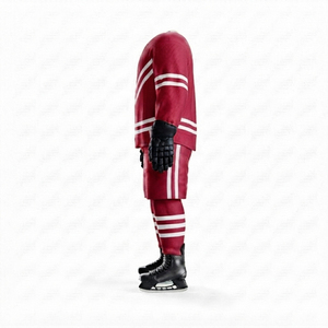 Uniforme de hockey sobre hielo, ropa deportiva de calidad profesional, camiseta y pantalones personalizados, tela transpirable de secado rápido para clubes y escuelas - Product Image 3