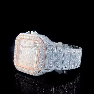 Reloj de Pulsera Infinity Blaze con Diamantes Moissanite para Hombre, Acabado Moderno y Lujoso, Reloj con Diamantes Moissanite Golden Phantom - Product Image 4