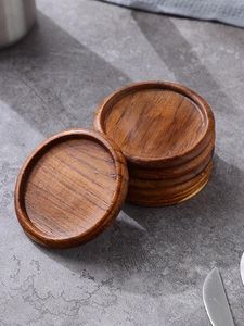 Eco Friendly Wooden <b>Coaster</b> Drink Mat Reusable Drink Mat <b>Heat</b> Resistant for Modern Home Cafe Bar Available At Reasonable Price - Product Image 4