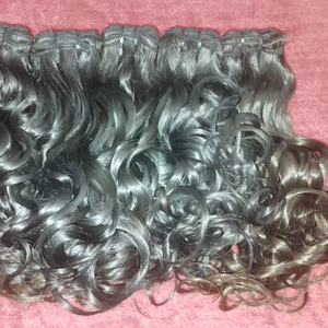 Jerry Curl Kinky <b>Curly</b> Deep Wave Water Wave Loose Wave Indian Virgin Remy 100g Bundles Unprocessed Machine Double <b>Extensions</b> All - Product Image 1