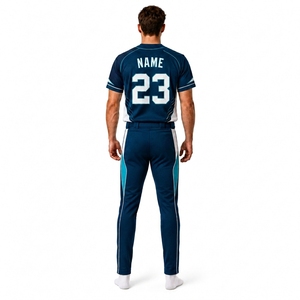 ชุดยูนิฟอร์มเบสบอลแบบซับลิเมชั่นสั่งทำพิเศษ กางเกงและเสื้อทีมชาย กระดุมเต็มตัว ชุดกีฬาประสิทธิภาพสูง รับผลิตแบบ OEM แบรนด์ส่วนตัว - Product Image 2