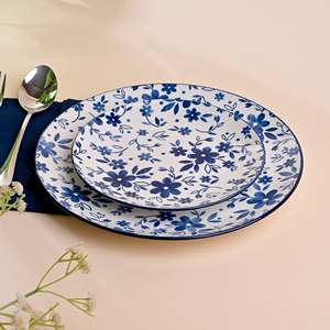 Marble-Design Porcelain Dinnerware <b>Set</b> Bluebell Stocked Boxed <b>Microwave</b> Oven Dishwasher Safe - Product Image 6
