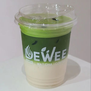 Gobelets jetables en plastique PET transparent de 12 oz avec couvercle, prêts à être expédiés, à bas prix, pour boissons froides, café à emporter, latte, jus, smoothie. - Product Image 1