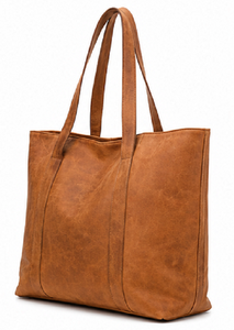 Bolso Tote de Cuero Genuino de Primera Calidad, Estilo Japonés, para Mujer, Gran Capacidad, Moda de Playa, Bolso de Hombro para Viaje - Product Image 3