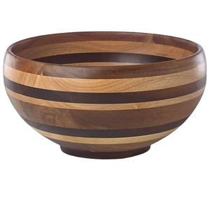 Bol de vaisselle portable Table d'affichage de pièce maîtresse Bols de service en bois pur de qualité supérieure décoratifs à des prix impressionnants - Product Image 1