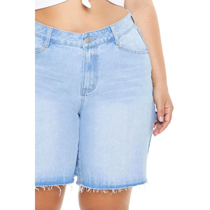 Oferta de Verano: Shorts de Mezclilla para Mujer, Desgastados, con Agujeros, Lavado Azul, Corte Desgastado, Venta al por Mayor de Fábrica - Product Image 6