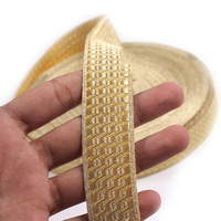 Dentelle de luxe artisanale de haute qualité en polyester/coton, style français, avec fils de bullion, garniture uniforme, galons tressés légers