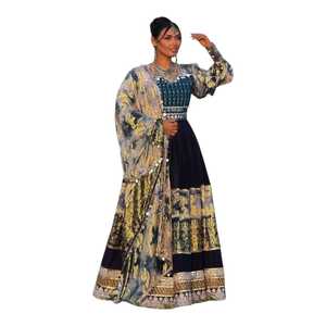 Robe longue ethnique bohème pour femme, en satin brodé afghan, vintage, tendance, traditionnelle, vente en gros, design personnalisé - Product Image 1