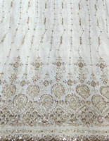 Tissu en dentelle brodée perlée pour robes de mariée, tenues de soirée, marques de mode, fabricants de vêtements, acheteurs mondiaux, commerce