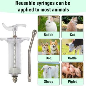 Seringues vétérinaires pour injection animale 5ml 10ml 20ml 30ml 50ml en plastique et acier - Product Image 6