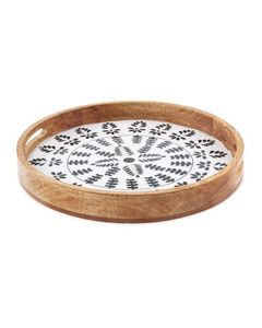 Elegante bandeja de madera para servir con acabado de esmalte premium para decoración del hogar, cocina, comedor, mesa de café y uso como regalo. - Product Image 1