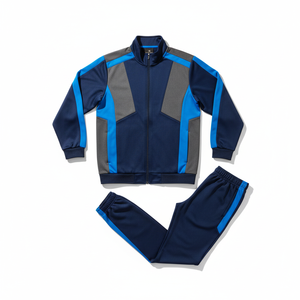 Survêtement de football pour homme avec impression sublimée personnalisée du nom du joueur sur le devant, 100% polyester, respirant, séchage rapide, coupe athlétique, col court - Product Image 1