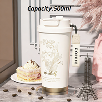 Ensemble cadeau d'entreprise promotionnel personnalisé, tasse à café en acier inoxydable 316, bouquet, carte de vœux, impression UV, boîte cadeau de style exquis