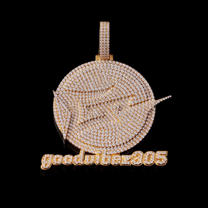 Iced Out Hip hop VVS Moissanite S925 <b>Silver</b> IGI Certified Diamond Pendants & <b>Charms</b> Gold Plated Custom Diamond Pendant - Product Image 6