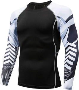 2026 Latest <b>Design</b> Your Own Slim Fit Rash Guard Quick Dry Polyester Long Sleeve Gym Shirt for Men Rash Guard OEM ODM <b>Service</b> - Product Image 6
